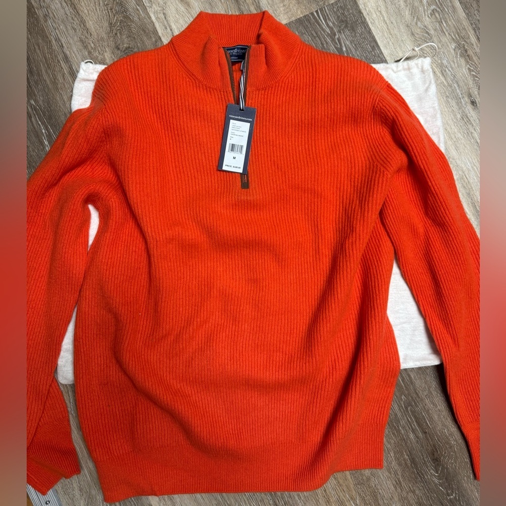 Vineyard Vines Cashmere Quarter Zip Sweater - Picture 3 of 8